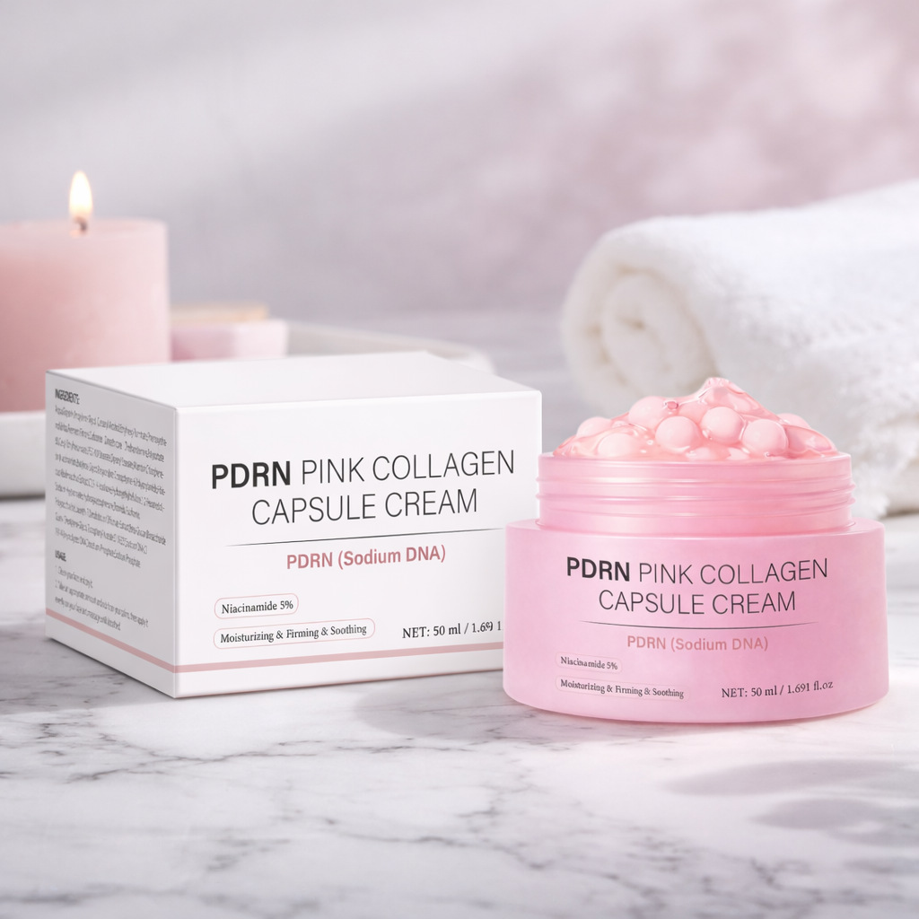 Skincare Glow Glowing - Krim Kapsul Kolagen 50Ml untuk Pelembab