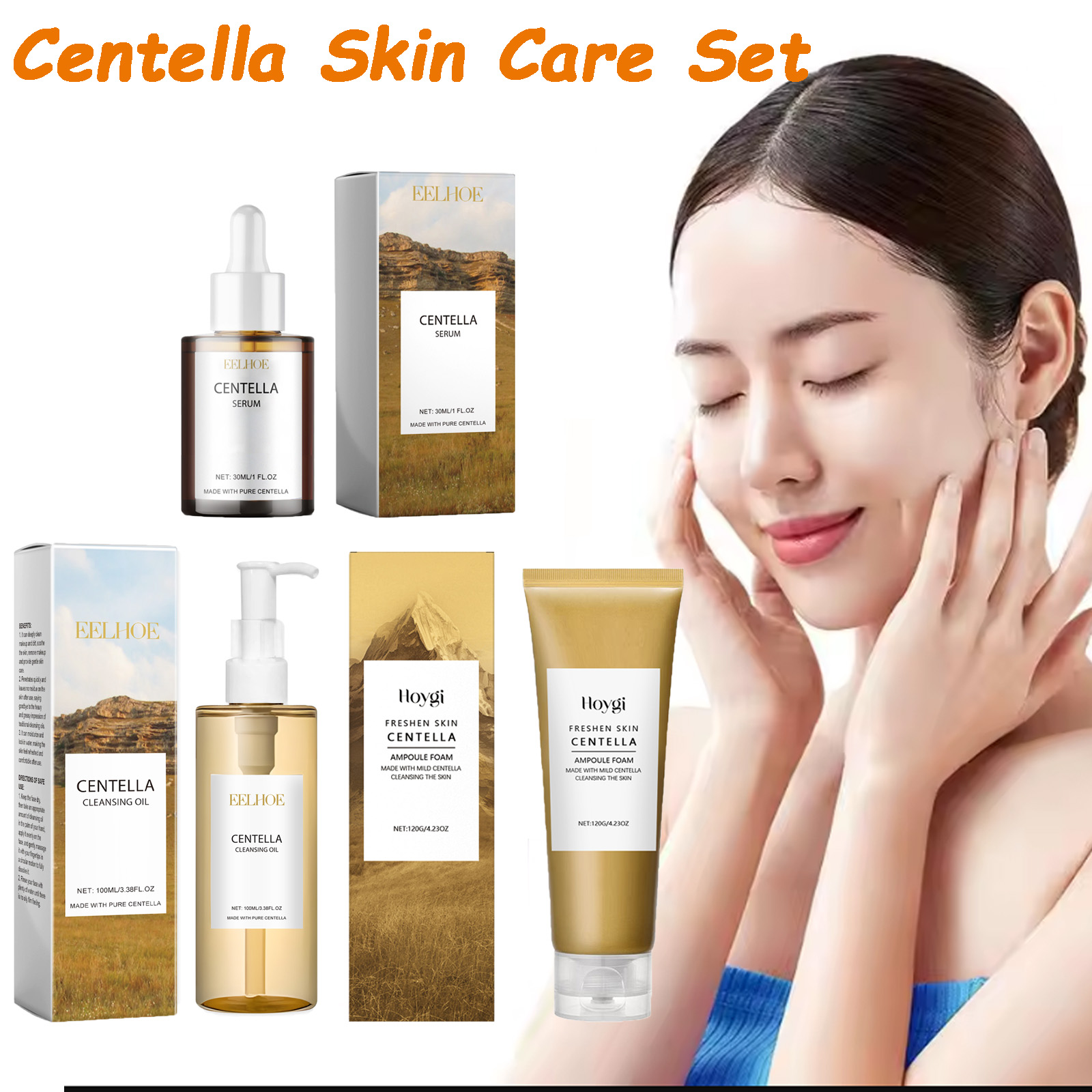 Skincare Glow Glowing - Set Perawatan Kulit Centella Serum Centella