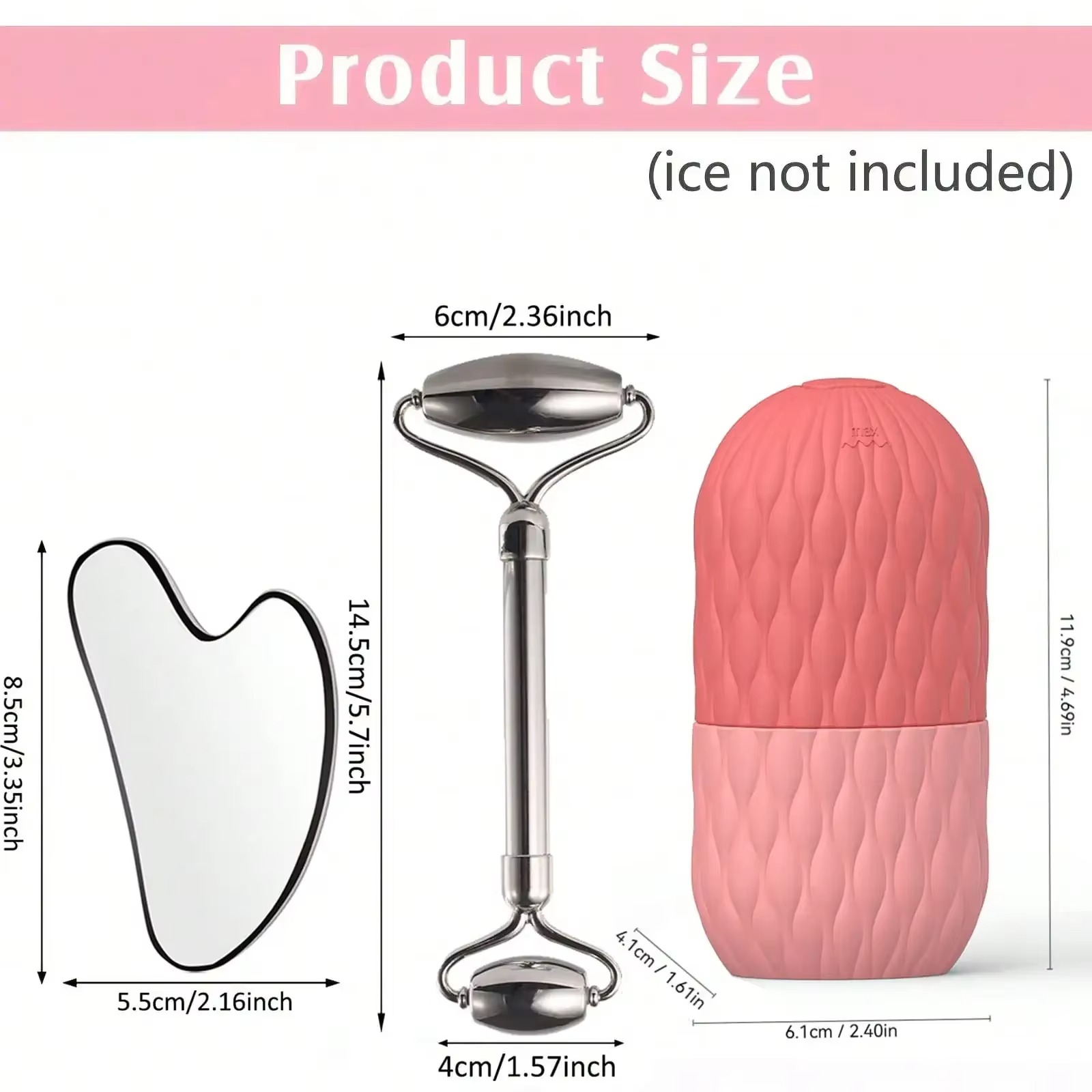 Set Rol Es & Gua Sha Baja Taha - Skincare Glow Glowing ulasan dan harga